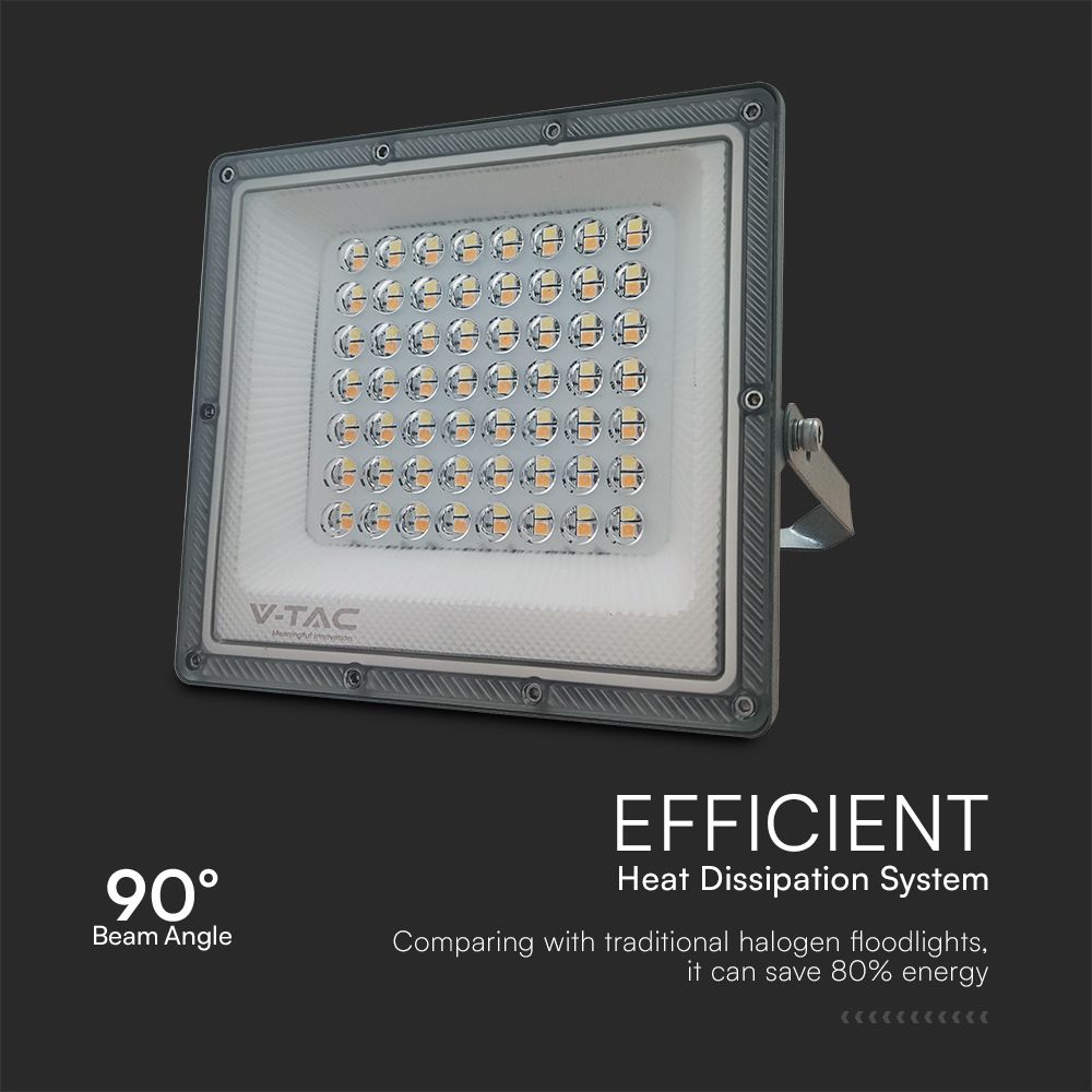 50W Naświetlacz LED SMD / Barwa:3w1 / Obudowa: Szara / Skuteczność 80lm/W