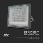 50W Naświetlacz LED SMD / Barwa:3w1 / Obudowa: Szara / Skuteczność 80lm/W