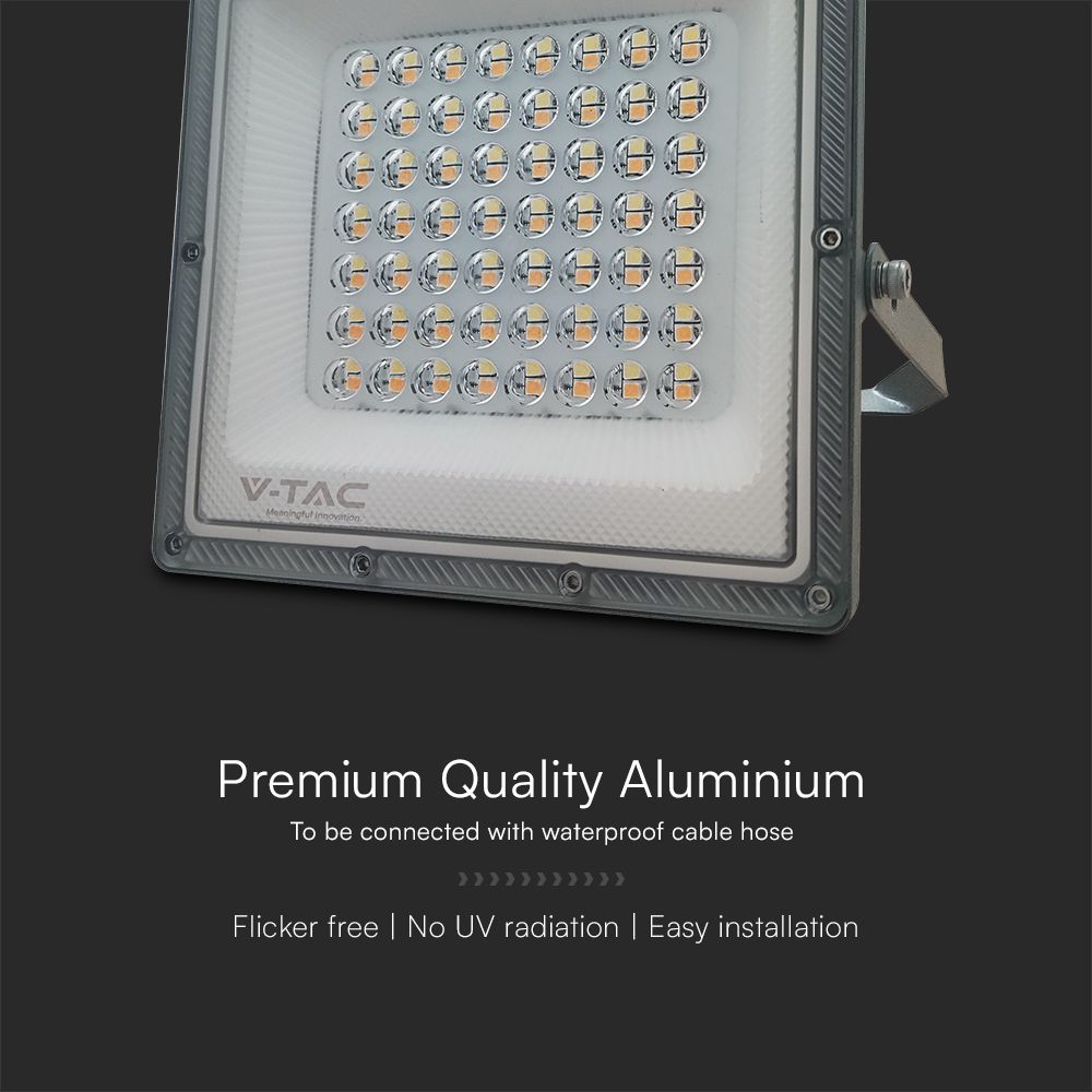 50W Naświetlacz LED SMD / Barwa:3w1 / Obudowa: Szara / Skuteczność 80lm/W