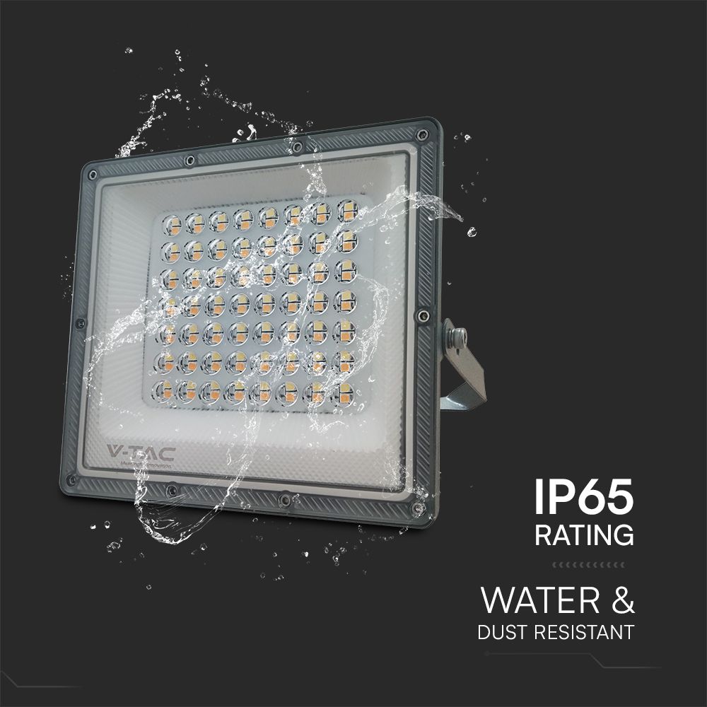 50W Naświetlacz LED SMD / Barwa:3w1 / Obudowa: Szara / Skuteczność 80lm/W