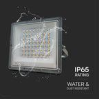 50W Naświetlacz LED SMD / Barwa:3w1 / Obudowa: Szara / Skuteczność 80lm/W