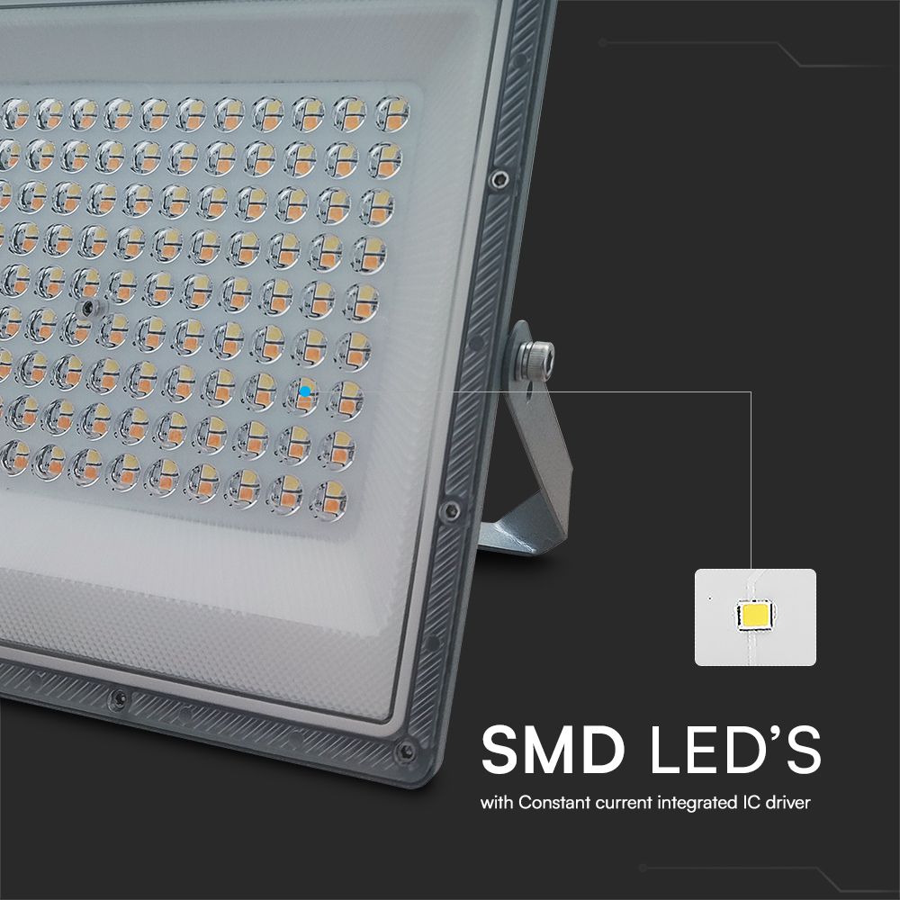 100W Naświetlacz LED SMD / Barwa:3w1 / Obudowa: Szara / Skuteczność 80lm/W