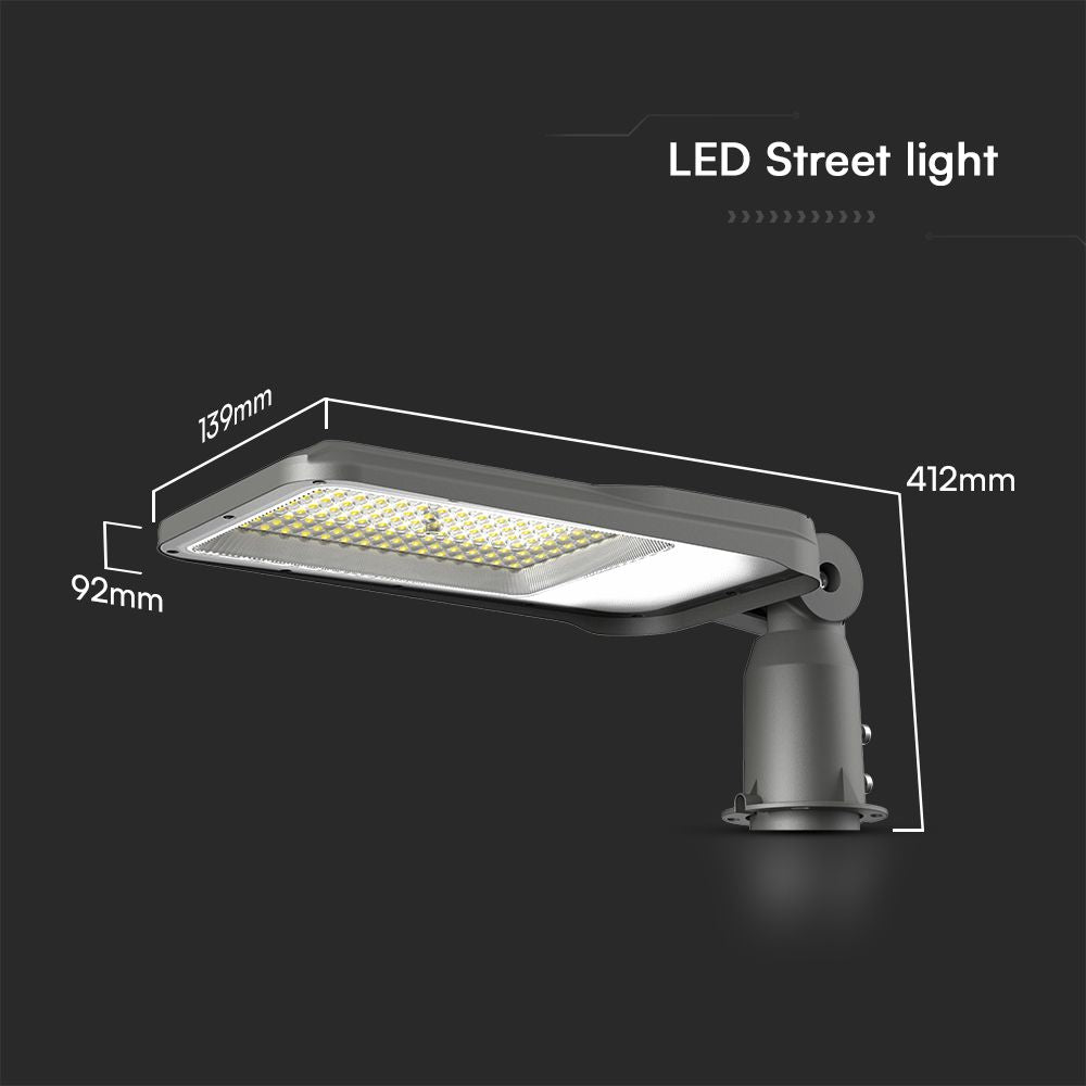 50W Lampa uliczna LED z regulowanym uchwytem Seria-ST / Chip SAMSUNG / Barwa:4000K / Obudowa: Szara