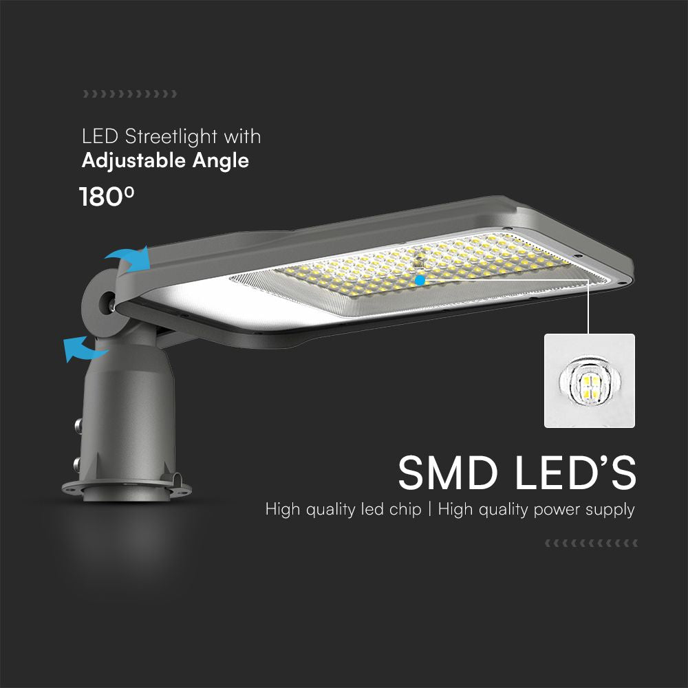 50W Lampa uliczna LED z regulowanym uchwytem Seria-ST / Chip SAMSUNG / Barwa:4000K / Obudowa: Szara