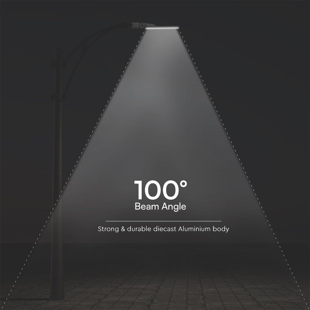 50W Lampa uliczna LED z regulowanym uchwytem Seria-ST / Chip SAMSUNG / Barwa:6500K / Obudowa: Szara