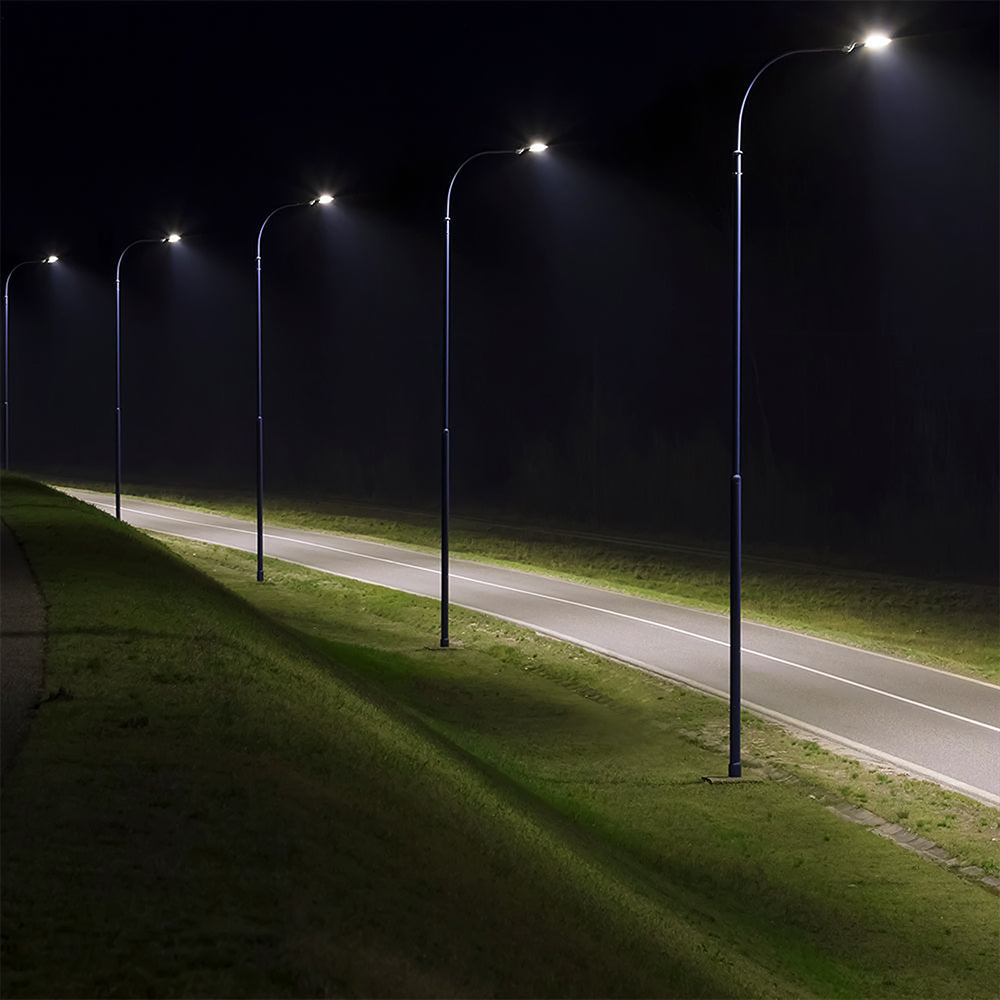 100W Lampa uliczna LED z regulowanym uchwytem Seria-ST / Chip SAMSUNG / Barwa:4000K / Obudowa: Szara