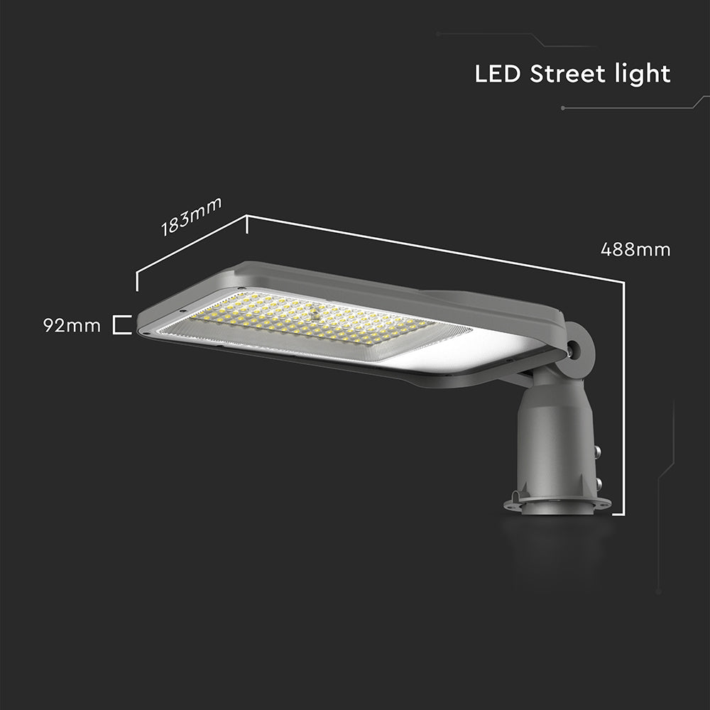 100W Lampa uliczna LED z regulowanym uchwytem Seria-ST / Chip SAMSUNG / Barwa:4000K / Obudowa: Szara