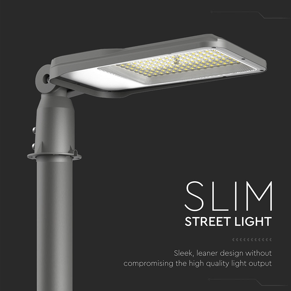 100W Lampa uliczna LED z regulowanym uchwytem Seria-ST / Chip SAMSUNG / Barwa:4000K / Obudowa: Szara