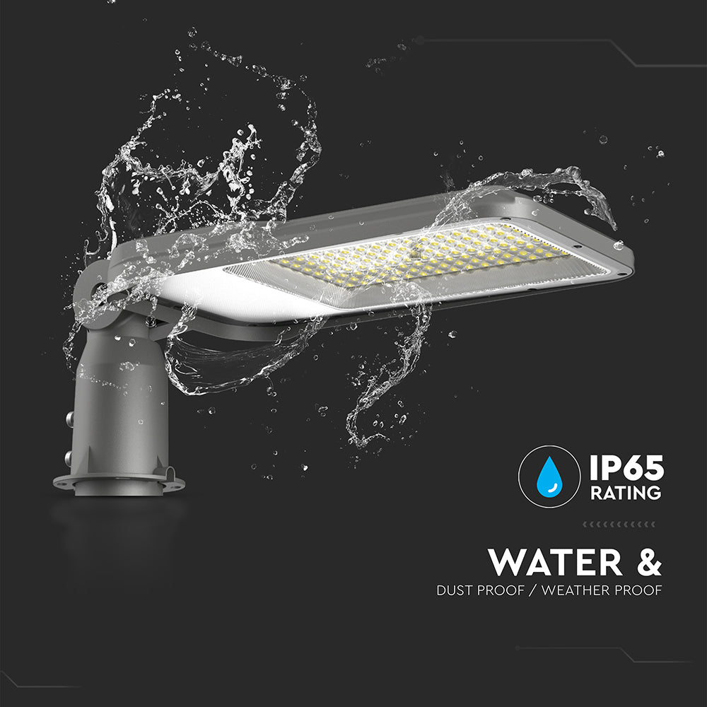 100W Lampa uliczna LED z regulowanym uchwytem Seria-ST / Chip SAMSUNG / Barwa:6500K / Obudowa: Szara
