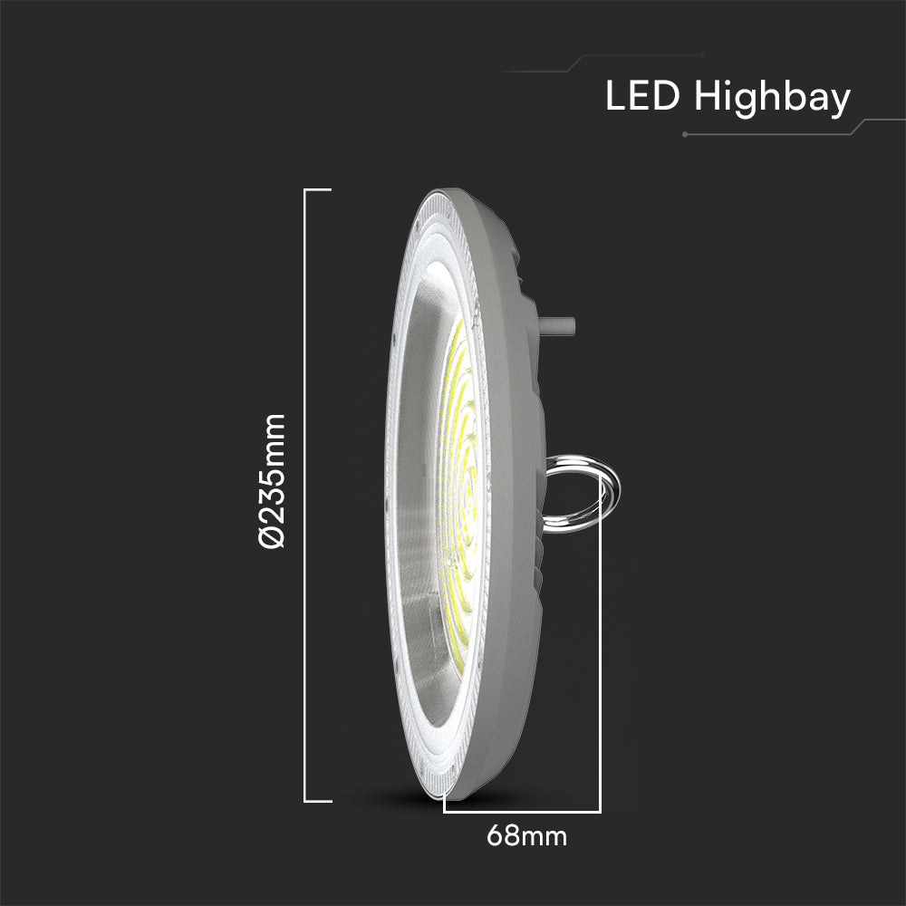 100W Oprawa Highbay LED / Barwa:3w1 / Obudowa: Szara / Skuteczność 80lm/W