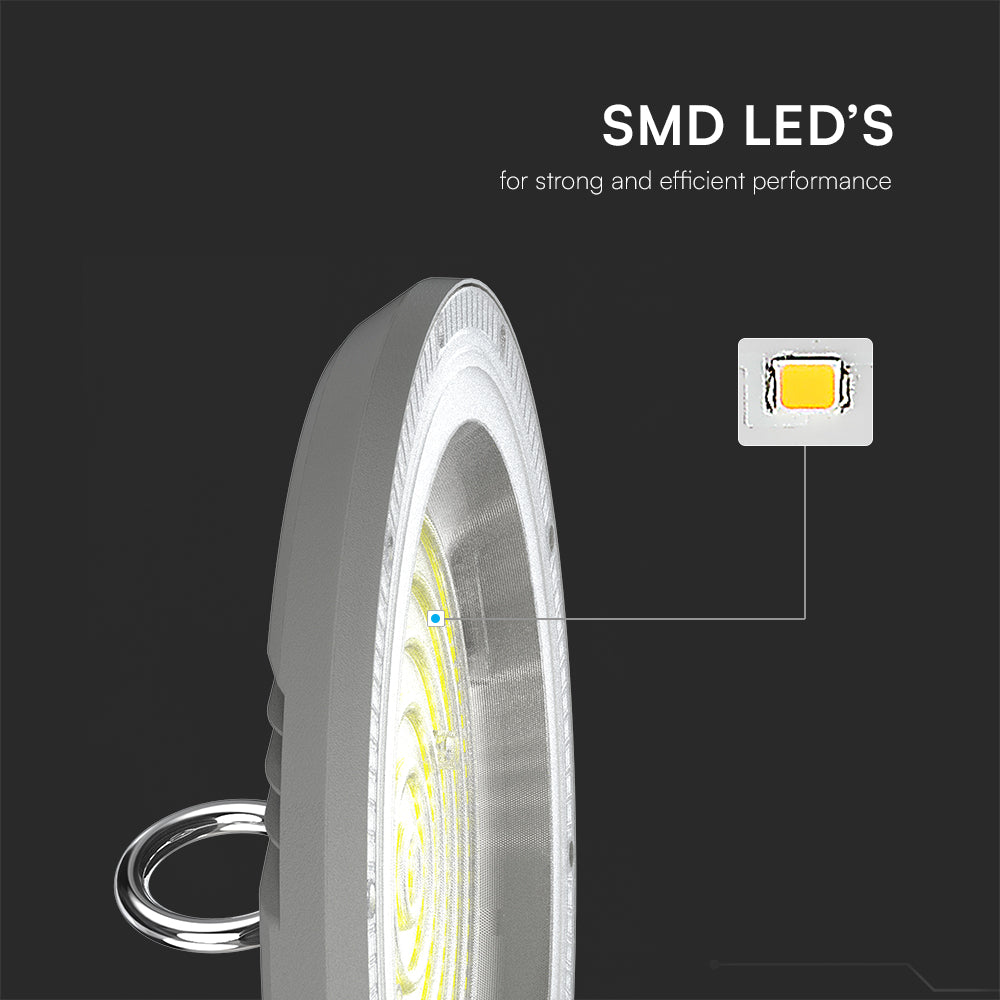100W Oprawa Highbay LED / Barwa:3w1 / Obudowa: Szara / Skuteczność 80lm/W