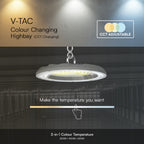 100W Oprawa Highbay LED / Barwa:3w1 / Obudowa: Szara / Skuteczność 80lm/W