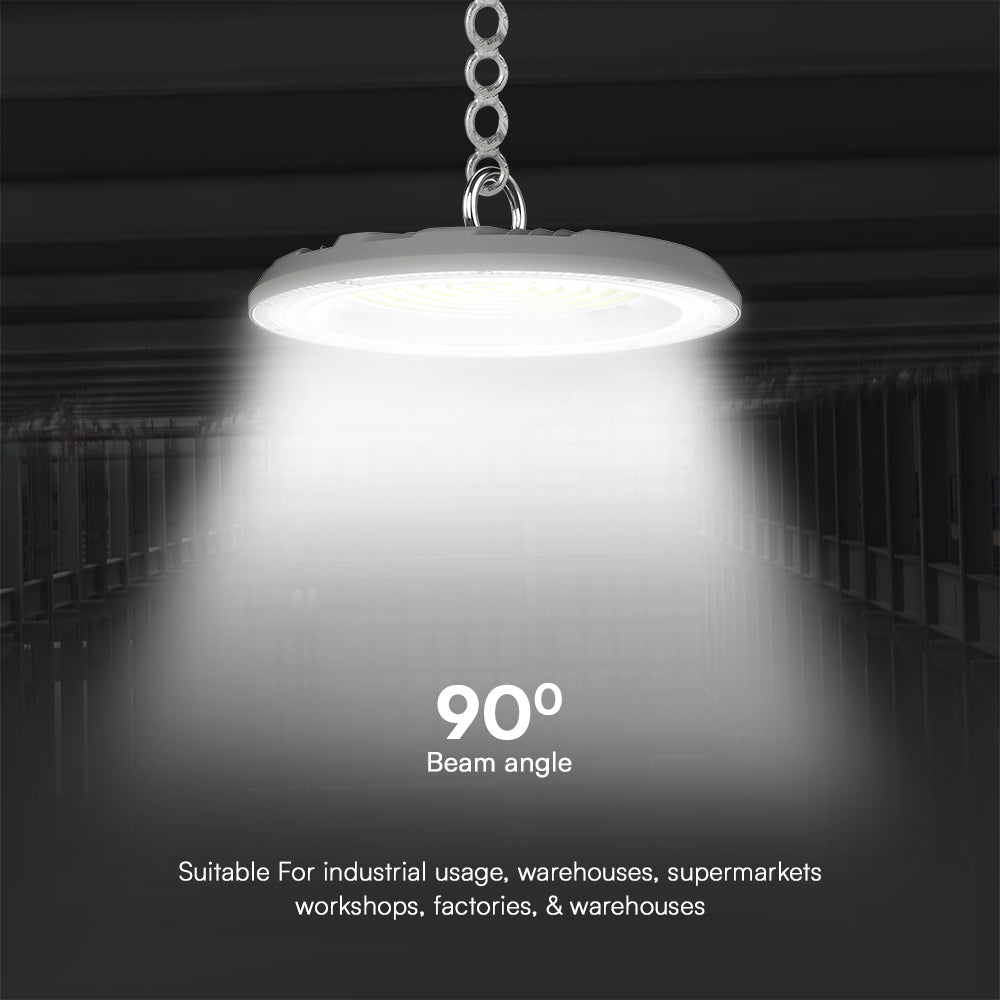 100W Oprawa Highbay LED / Barwa:3w1 / Obudowa: Szara / Skuteczność 80lm/W