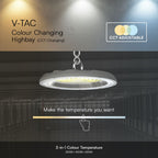 150W Oprawa Highbay LED / Barwa:3w1 / Obudowa: Szara / Skuteczność 80lm/W
