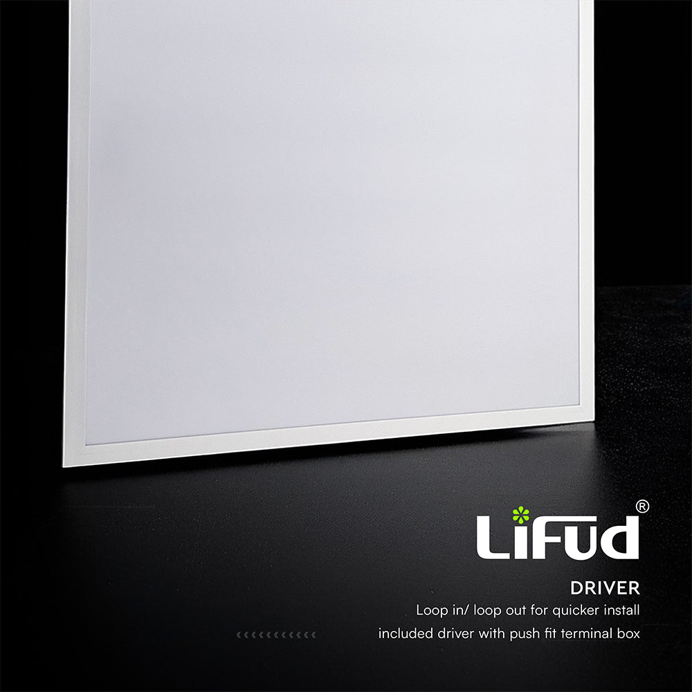 36W Panel LED / 600x600mm / Chip CREE / Zasilacz:LIFUD / Skuteczność 120lm/W / Barwa: 6500K / 6 Lat gwarancji / Opakowanie: 10szt.