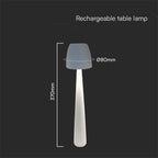 3W Lampka nocna LED zasilana bateryjnie/ Ściemnianie przez dotyk / Bateria 1800mAh / Barwa:3w1 / Obudowa: Biała