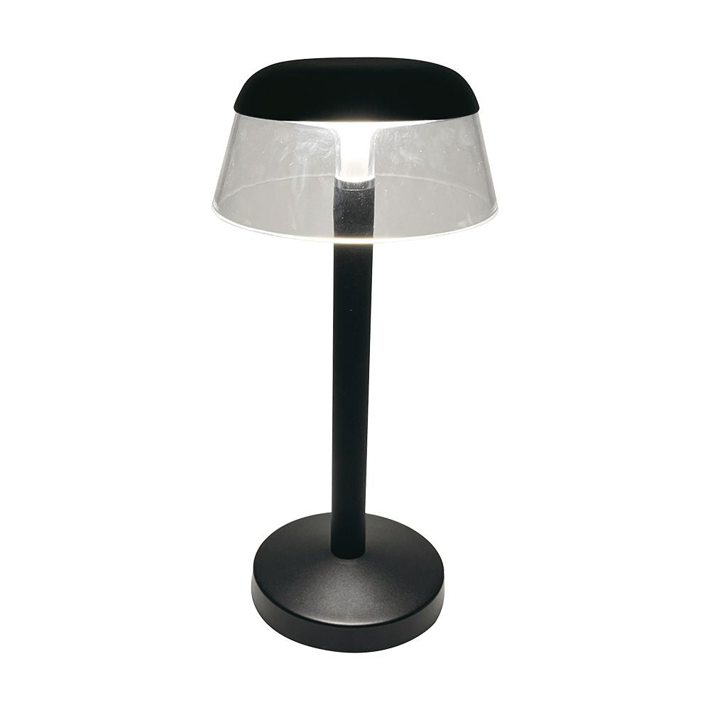 3W Lampka nocna LED zasilana bateryjnie/ Ściemnianie przez dotyk / Bateria 1800mAh / Barwa:3w1 / Obudowa: Czarna