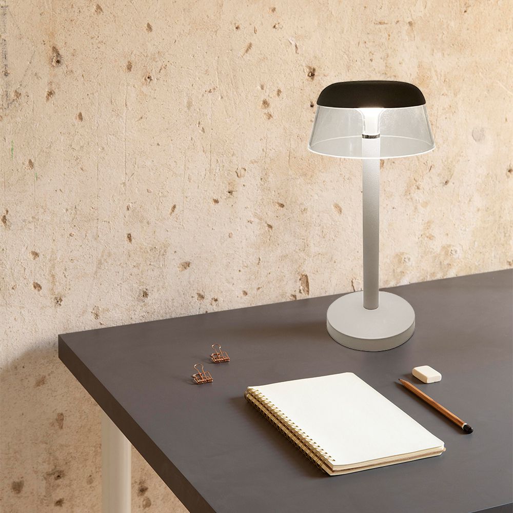 3W Lampka nocna LED zasilana bateryjnie/ Ściemnianie przez dotyk / Bateria 1800mAh / Barwa:3w1 / Obudowa: Biała