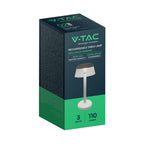 3W Lampka nocna LED zasilana bateryjnie/ Ściemnianie przez dotyk / Bateria 1800mAh / Barwa:3w1 / Obudowa: Biała