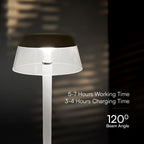 3W Lampka nocna LED zasilana bateryjnie/ Ściemnianie przez dotyk / Bateria 1800mAh / Barwa:3w1 / Obudowa: Biała