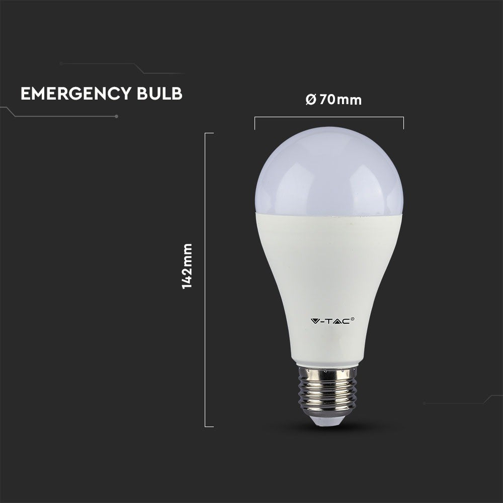 9W A70 Żarówka LED / Chip SAMSUNG / Zasilanie awaryjne(3Godziny) / Barwa:6400K / Trzonek:E27
