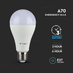 9W A70 Żarówka LED / Chip SAMSUNG / Zasilanie awaryjne(3Godziny) / Barwa:6400K / Trzonek:E27