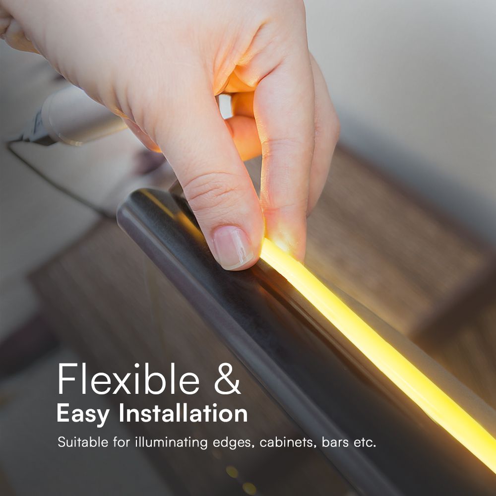 12.5W Taśma LED COB / Barwa:6500K / Zasilanie: 230V / IP65 / Rolka:10m