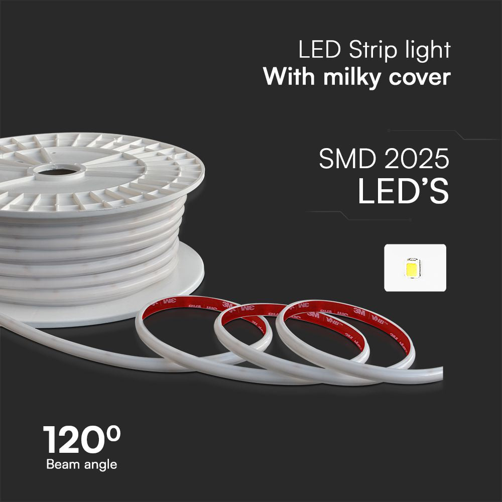 12.5W Taśma LED COB / Barwa:3000K / Zasilanie: 230V / IP65 / Rolka:50m