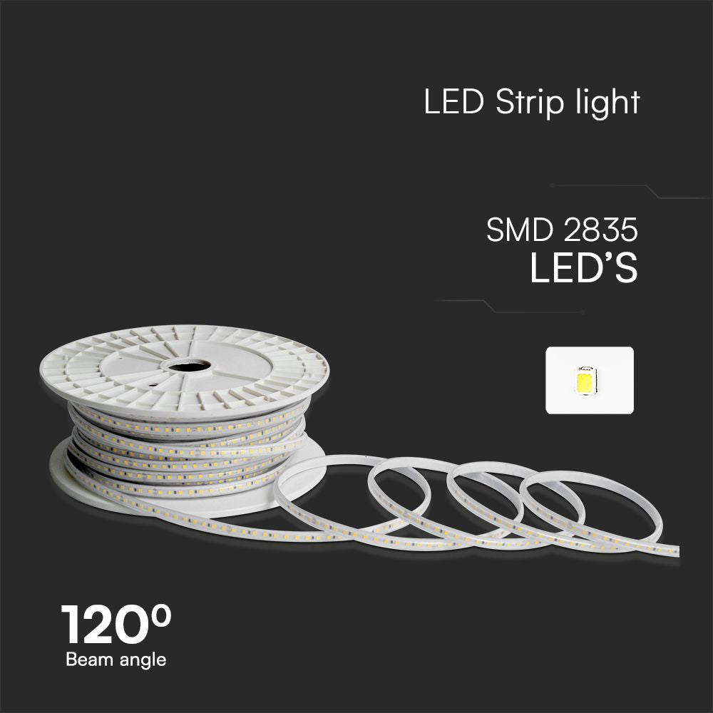 10.5W Taśma LED / Barwa:6500K / Zasilanie: 230V / IP65 / Rolka:50m