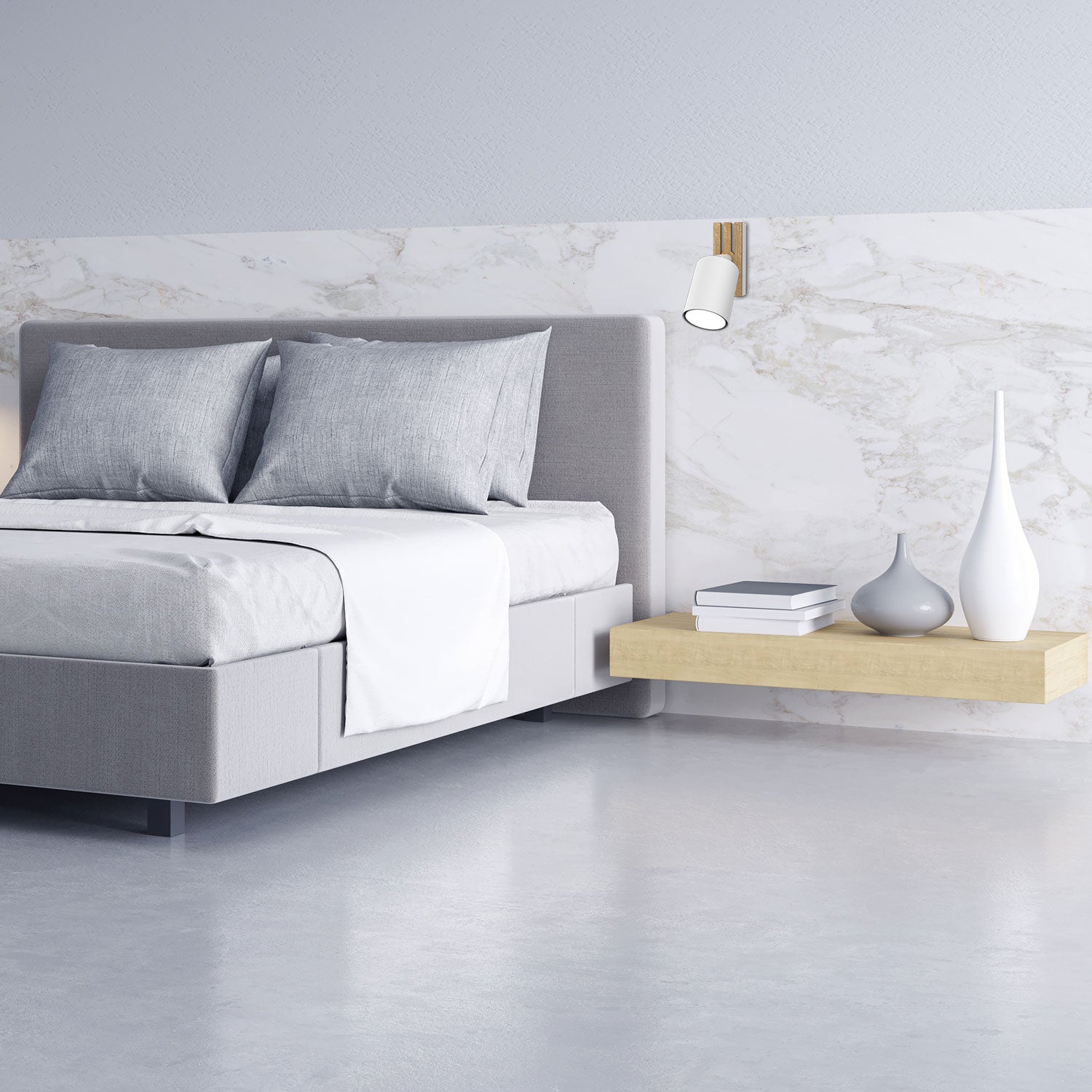 Spot Terra white/wood/white swivel 1xGU10 (Ceryfikat FSC 100%, SGSCH-COC-070615)