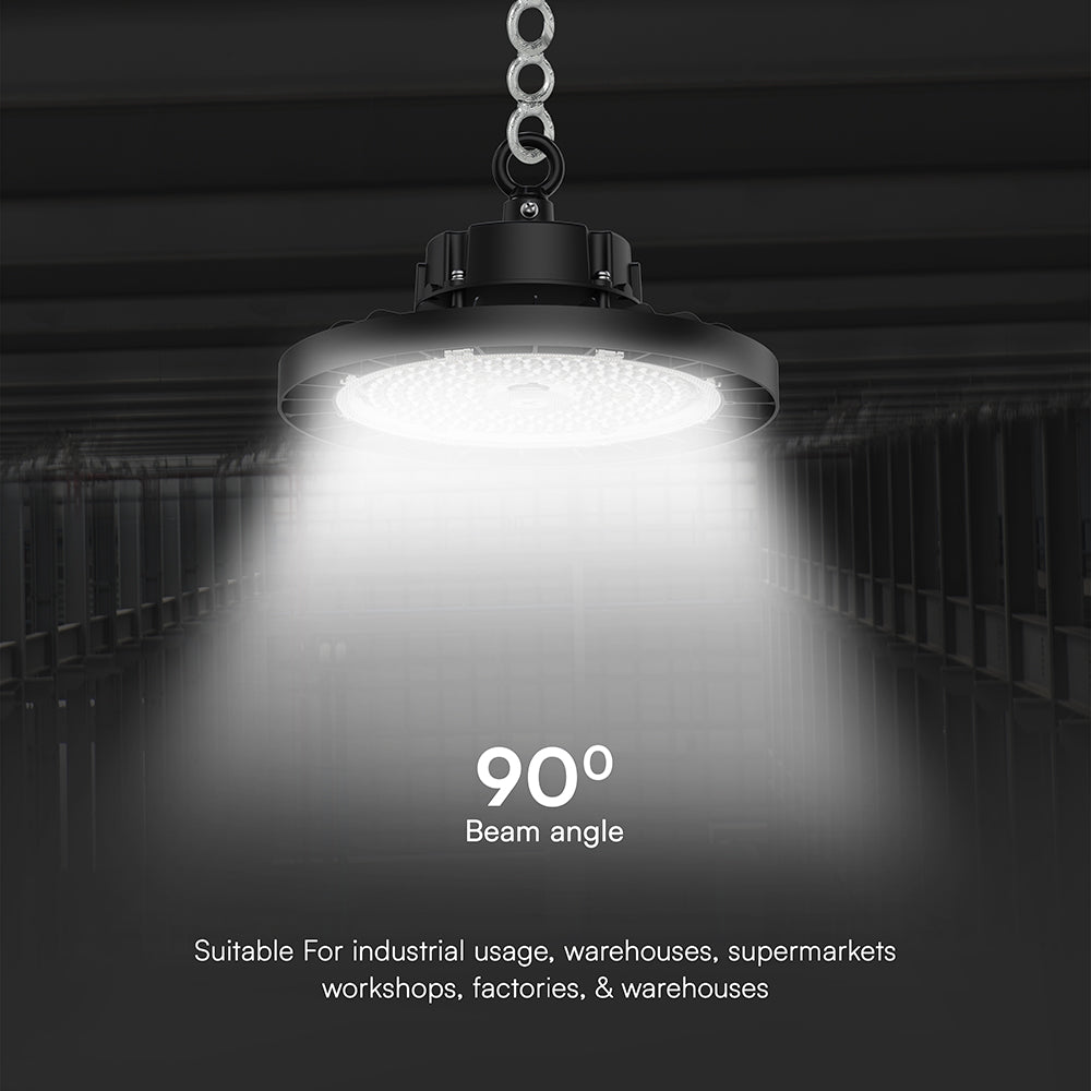 200W Oprawa Highbay LED ( Zasilacz SOSEN ) / Barwa:5000K / Obudowa: Czarna / Skuteczność 210lm/W / Kąt 90' / 5 Lat gwarancji
