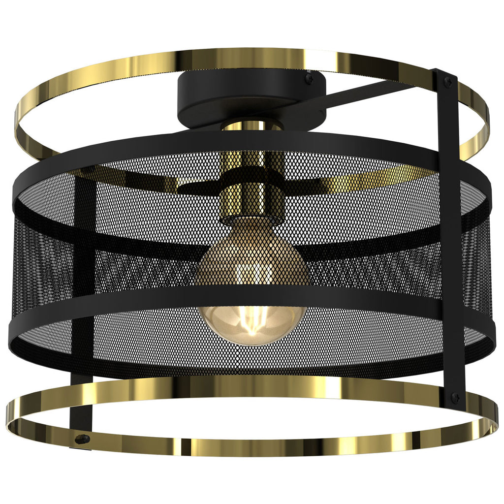 plafon Rim black/gold 1xE27