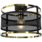 plafon Rim black/gold 1xE27