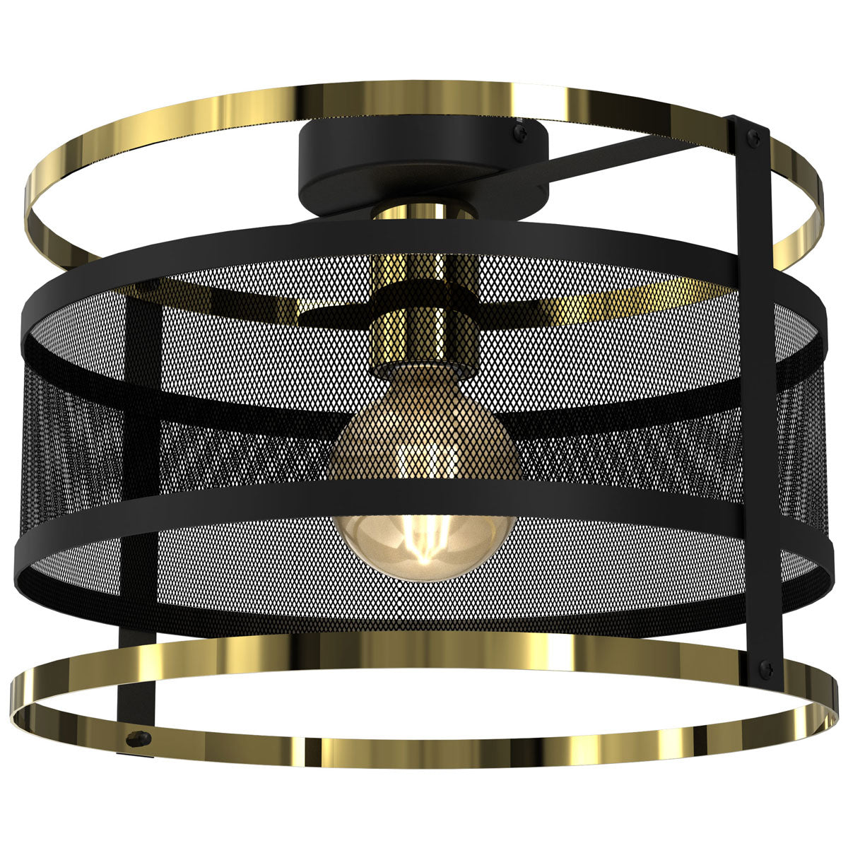plafon Rim black/gold 1xE27