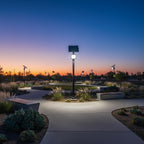 VT-411CCT 10W LED SOLAR FLOODLIGHT WITH PIR SENSOR 4000K+6000K BLACK