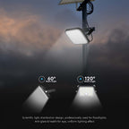 VT-411CCT 10W LED SOLAR FLOODLIGHT WITH PIR SENSOR 4000K+6000K BLACK