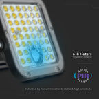 VT-411CCT 10W LED SOLAR FLOODLIGHT WITH PIR SENSOR 4000K+6000K BLACK