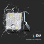 VT-411CCT 10W LED SOLAR FLOODLIGHT WITH PIR SENSOR 4000K+6000K BLACK