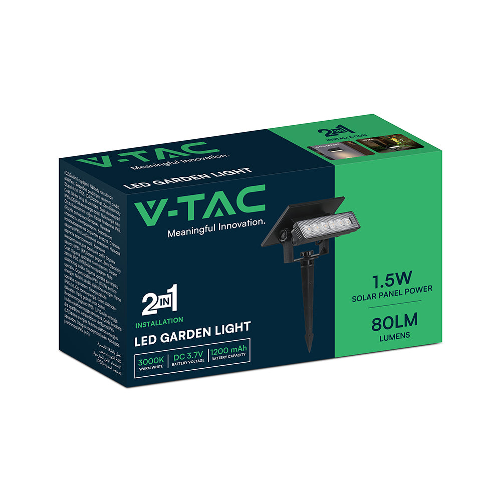 0.9W Oprawa Ogrodowa 2w1 montaż na ścienny i wbijana / Barwa:3000K / Bateria: 3.7V, Li-ion 1200mAh