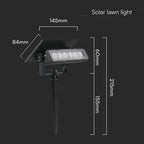 0.9W Oprawa Ogrodowa 2w1 montaż na ścienny i wbijana / Barwa:3000K / Bateria: 3.7V, Li-ion 1200mAh
