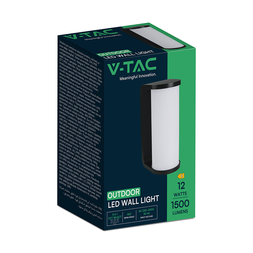 12W Kinkiet Ścienny LED / Barwa:3w1 / Czarny