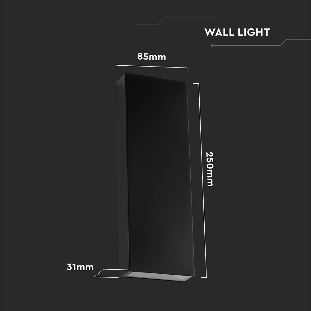 8W Kinkiet Ścienny LED / Barwa:4000K / Czarny