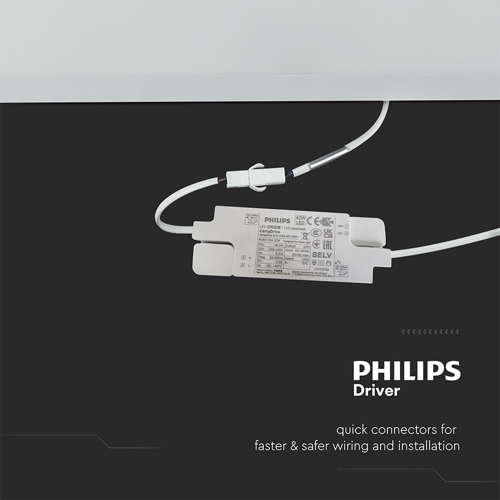 40W Panel LED BACKLIT 600x600mm / Zasilacz PHILIPS / Barwa:4000K / 5 Lat gwarancji / Skuteczność 120lm/W
