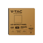 40W Panel LED BACKLIT 600x600mm / Zasilacz PHILIPS / Barwa:6500K / 5 Lat gwarancji / Skuteczność 120lm/W