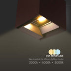 9W Solarna Lampa Ścienna z czujnikiem ruchu / Barwa: 3w1 / Obudowa: Brązowy / IP65
