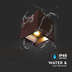 9W Solarna Lampa Ścienna z czujnikiem ruchu / Barwa: 3w1 / Obudowa: Brązowy / IP65