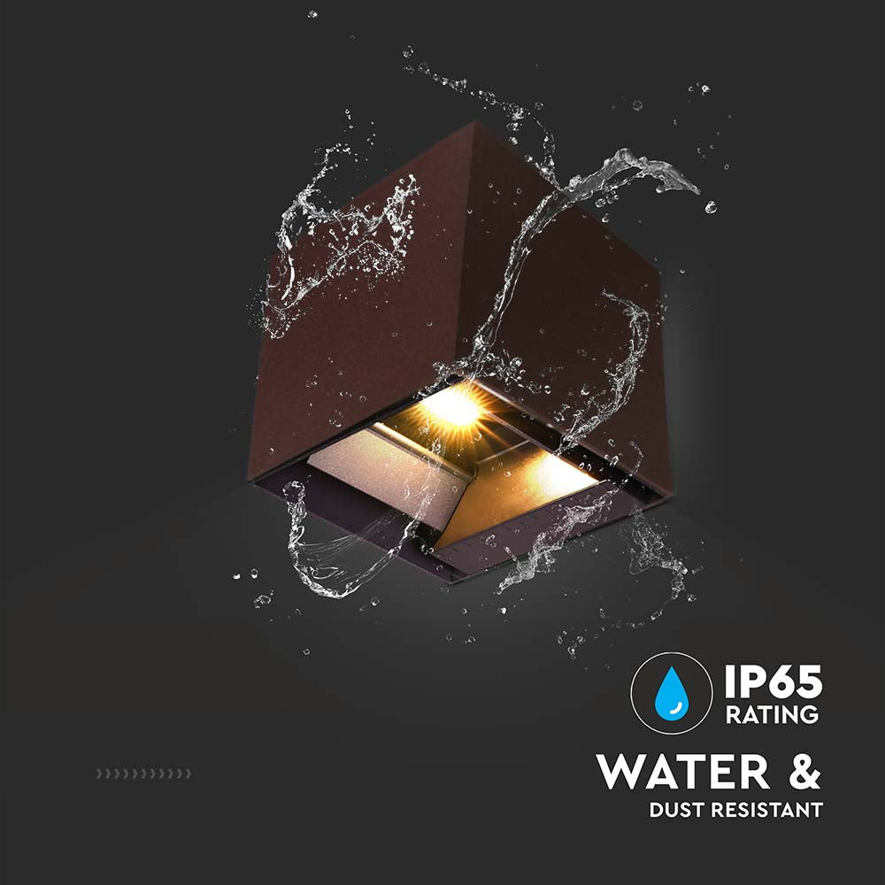 9W Solarna Lampa Ścienna z czujnikiem ruchu / Barwa: 3w1 / Obudowa: Brązowy / IP65