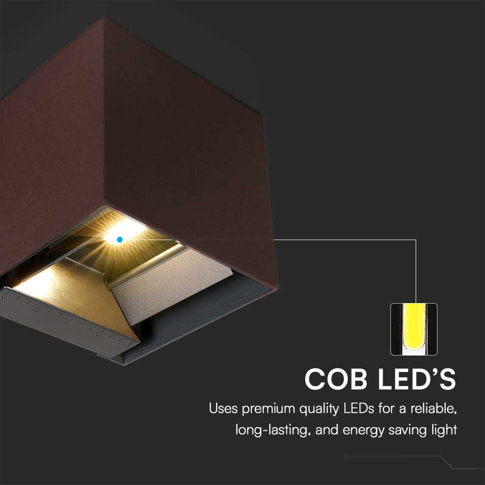 9W Solarna Lampa Ścienna z czujnikiem ruchu / Barwa: 3w1 / Obudowa: Brązowy / IP65