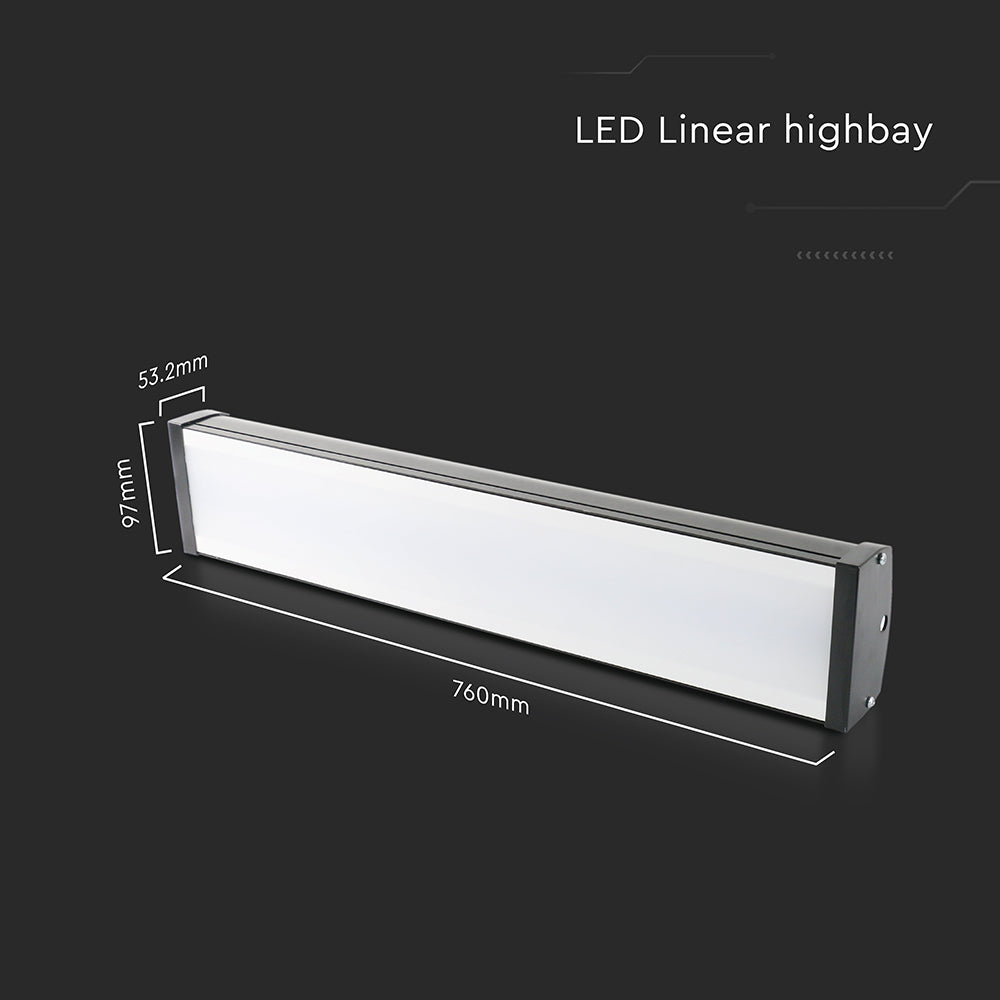 150W Liniowa Oprawa Highbay LED / Barwa: 4000K / Obudowa: Czarna