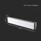 150W Liniowa Oprawa Highbay LED / Barwa: 6500K / Obudowa: Czarna